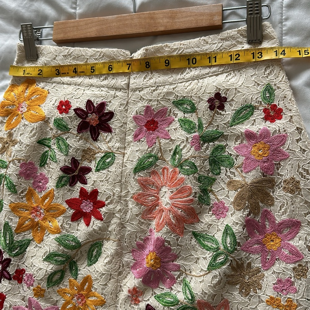Anthropologie Maeve Embroidered Lace Skirt - Picture 6 of 8